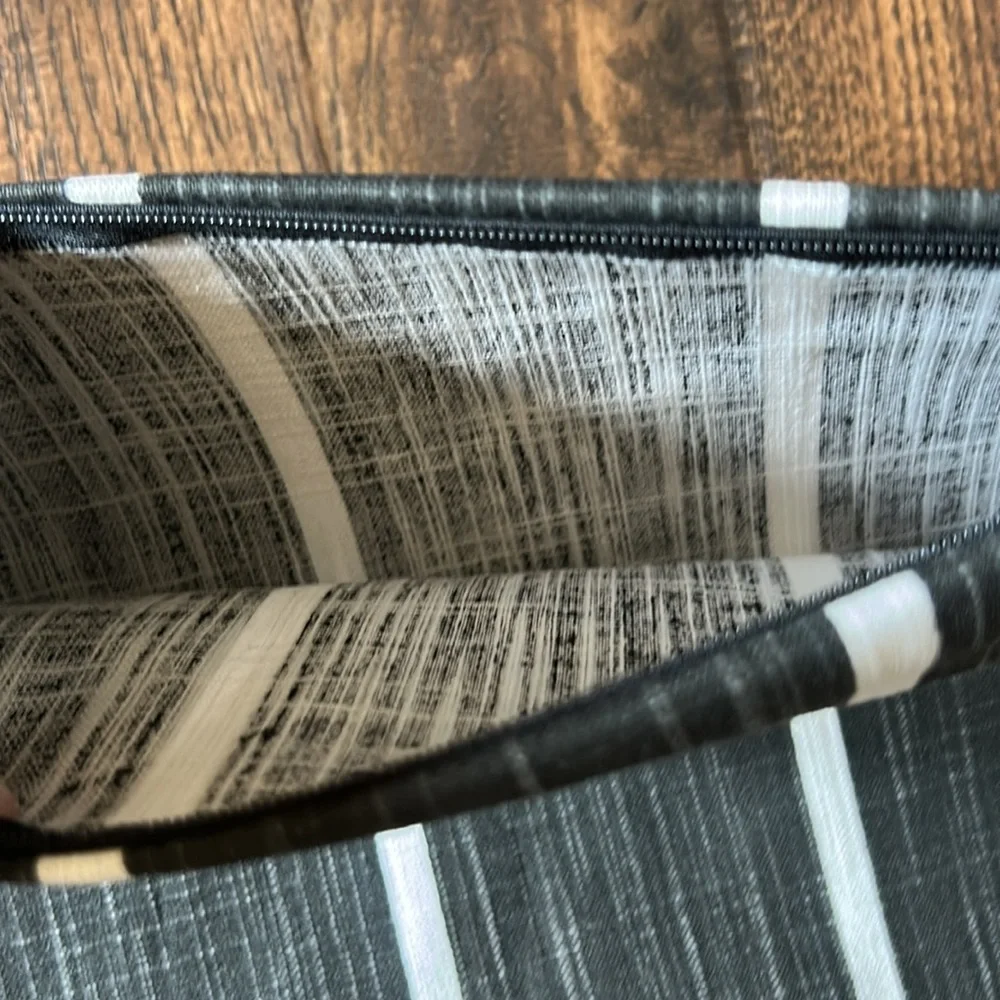 Black and White Striped Pillow Cover